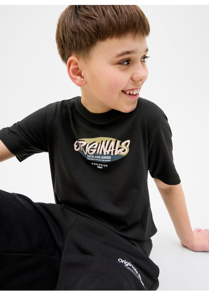 Baskılı Siyah Erkek Çocuk T-Shirt 12278350 modelleri