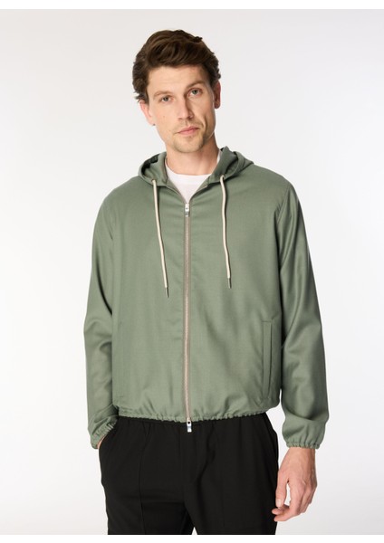 Kapüşon Yaka Yeşil Erkek Sweatshırt SBM6.ILCQ.U300