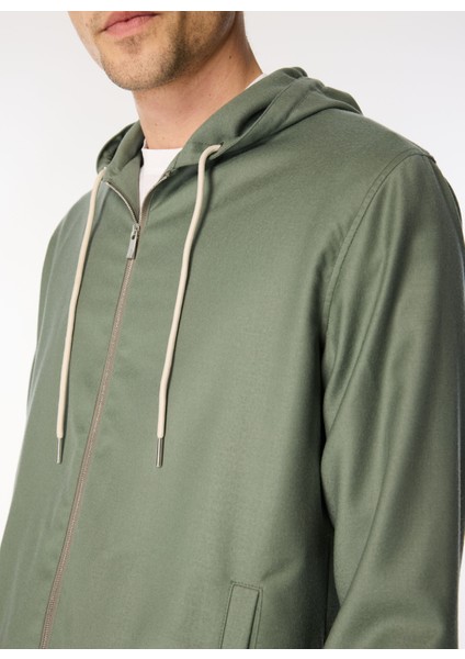 Kapüşon Yaka Yeşil Erkek Sweatshırt SBM6.ILCQ.U300 fırsatları