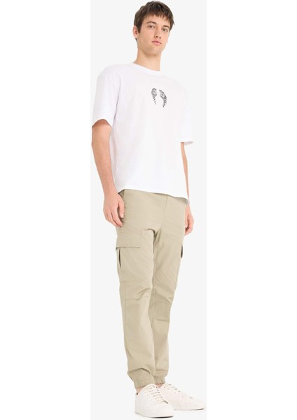 %100 Pamuk Regular Kargo Cepli Yazlık Jogger Paraşüt Pantolon E2181AX25SM fırsatları