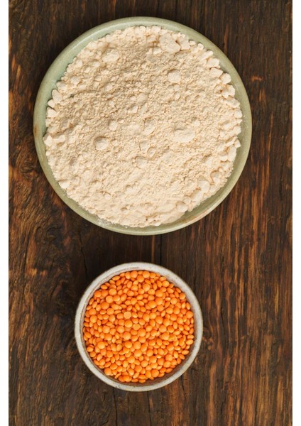 Yerli Kırmızı Mercimek Unu (Red Lentil Flour) Taş Değirmende Taze Öğütülmüştür 1 kg