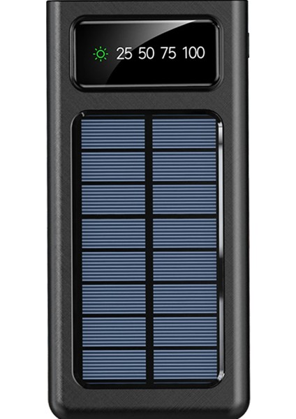 Solar Güneş Enerji Panelli Kablolu 10000 Mah Powerbank
