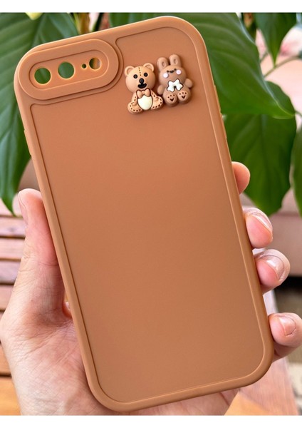 Apple iPhone 7 / 8 Plus Uyumlu Kılıf Kamera Korumalı Ayıcık ve Tavşan Figürlü Yumuşak Silikon Kapak modelleri