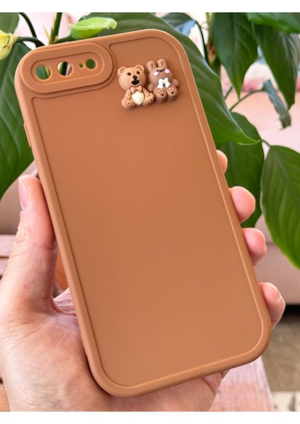Apple iPhone 7 / 8 Plus Uyumlu Kılıf Kamera Korumalı Ayıcık ve Tavşan Figürlü Yumuşak Silikon Kapak indirimleri