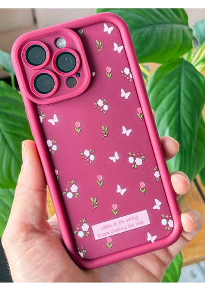 Apple iPhone 14 Pro Kılıf Yumuşak Dokulu Kelebek Gül Desenli Yumuşak Kamera Korumalı Silikon Kapak modelleri