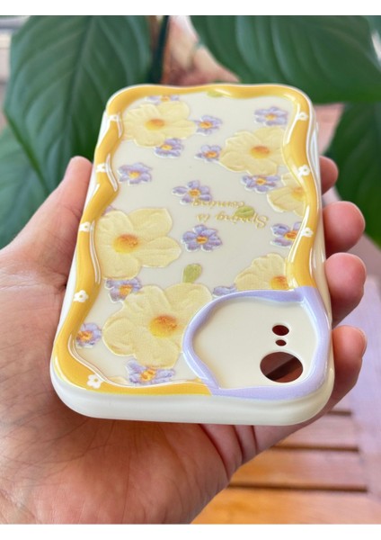 Apple iPhone Xr Kılıf Tasarımlı Desenli Kamera Korumalı Papatya Çiçek Renkli Silikon Kapak