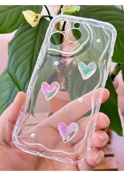 Apple iPhone 11 Pro Max Kılıf 3D Kalpli Inci Tasarımlı Desenli Kamera Korumalı Şeffaf Silikon Kapak fırsatları