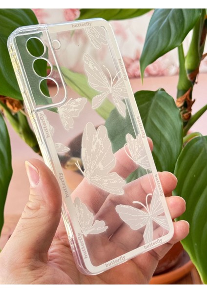 Samsung Galaxy S22 Kılıf Şeffaf Kelebek Tasarımlı Desenli Kamera Korumalı Yumuşak Silikon Kapak fiyatları