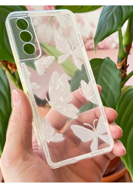 Samsung Galaxy S22 Kılıf Şeffaf Kelebek Tasarımlı Desenli Kamera Korumalı Yumuşak Silikon Kapak fırsatları