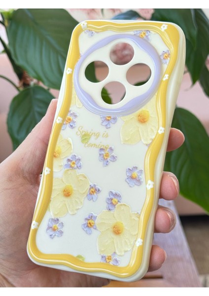 Xiaomi Redmi 14C Kılıf Tasarımlı Desenli Kamera Korumalı Papatya Çiçek Renkli Silikon Kapak