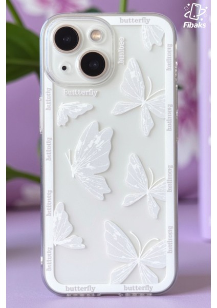 Apple iPhone 15 Plus Kılıf Şeffaf Kelebek Tasarımlı Desenli Kamera Korumalı Yumuşak Silikon Kapak modelleri