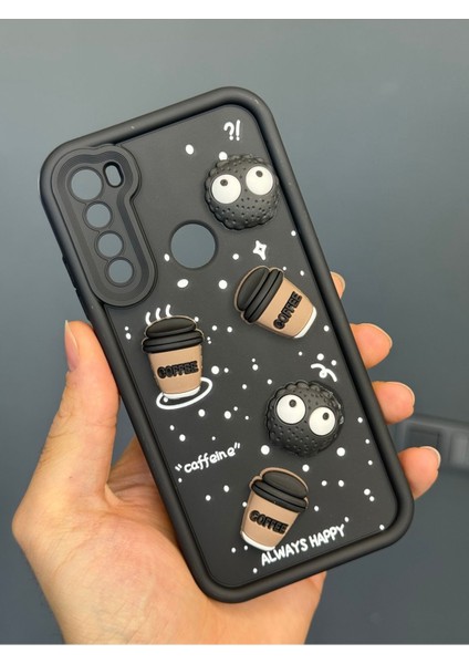 Xiaomi Redmi Note 8 Kılıf Tasarımlı Desenli Kamera Korumalı Coffee Kurabiye Siyah Yumuşak Silikon Kapak fiyatları