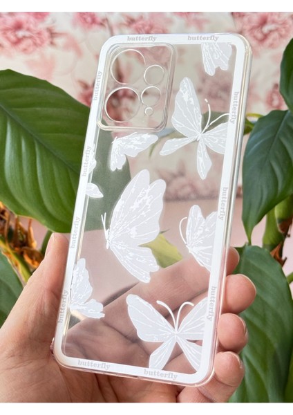 Xiaomi Redmi Note 12 4g Kılıf Tasarımlı Desenli Kamera Korumalı Şeffaf Kelebek Esnek Yumuşak Silikon Kapak