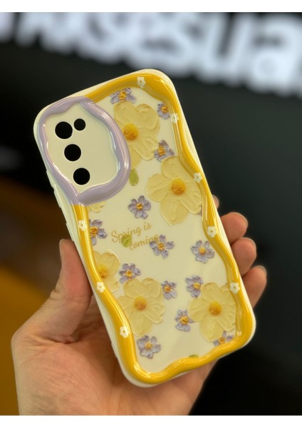 Samsung Galaxy S20 Fe Uyumlu Kılıf Tasarımlı Desenli Kamera Korumalı Papatya Çiçek Renkli Silikon Kapak