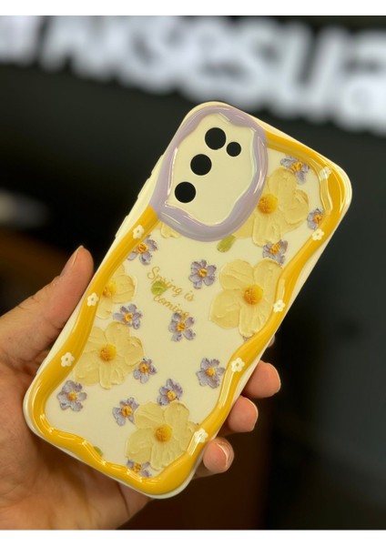 Samsung Galaxy S20 Fe Uyumlu Kılıf Tasarımlı Desenli Kamera Korumalı Papatya Çiçek Renkli Silikon Kapak