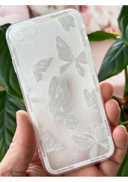 Apple iPhone 7/8/SE20/SE22 Kılıf Tasarımlı Desenli Kamera Korumalı Şeffaf Kelebek Esnek Yumuşak Silikon fırsatları