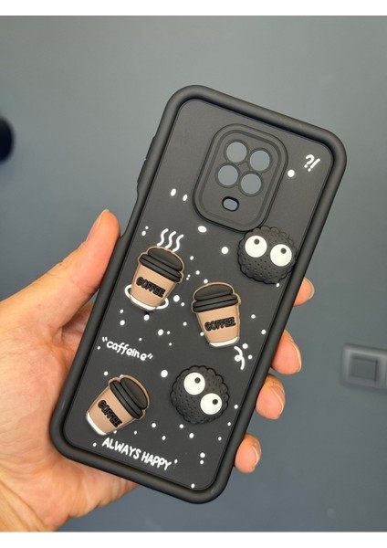 Xiaomi Redmi Note 9s/9 Pro Kılıf Tasarımlı Desenli Kamera Korumalı Coffee Kurabiye Siyah Yumuşak Silikon modelleri