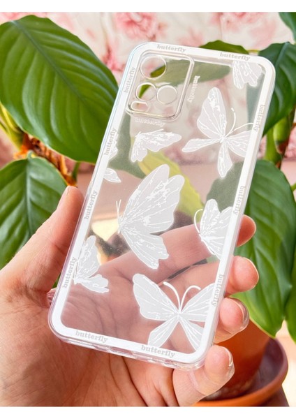Vivo Y21 - Y21S Kılıf Şeffaf Kelebek Tasarımlı Desenli Kamera Korumalı Yumuşak Silikon Kapak modelleri
