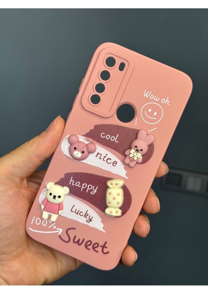 Xiaomi Redmi Note 8 Uyumlu Kılıf Tasarımlı Desenli Kamera Korumalı Tavşan Pembe Yumuşak Silikon Kapak modelleri