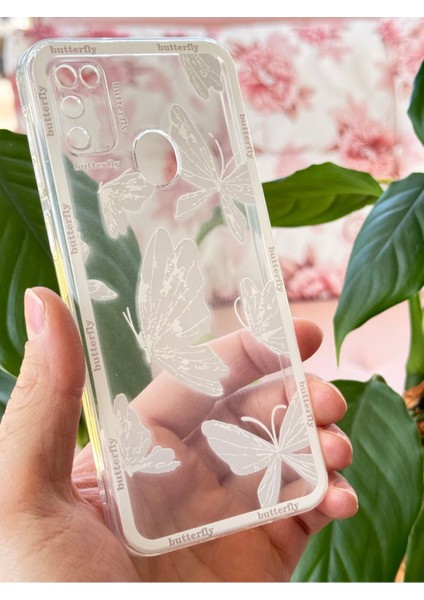 Samsung Galaxy M30S/M21 Kılıf Şeffaf Kelebek Tasarımlı Desenli Kamera Korumalı Yumuşak Silikon Kapak fiyatları