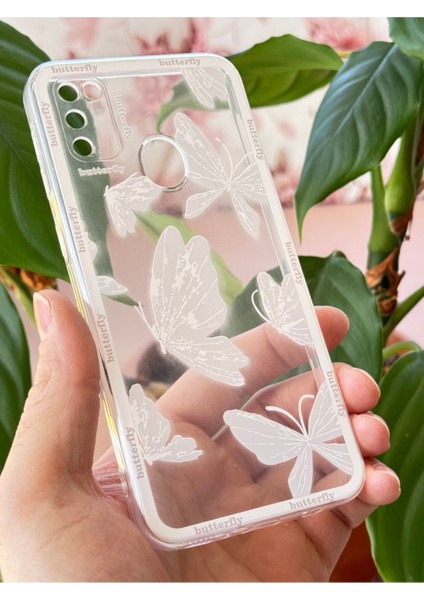 Samsung Galaxy M30S/M21 Kılıf Şeffaf Kelebek Tasarımlı Desenli Kamera Korumalı Yumuşak Silikon Kapak fırsatları