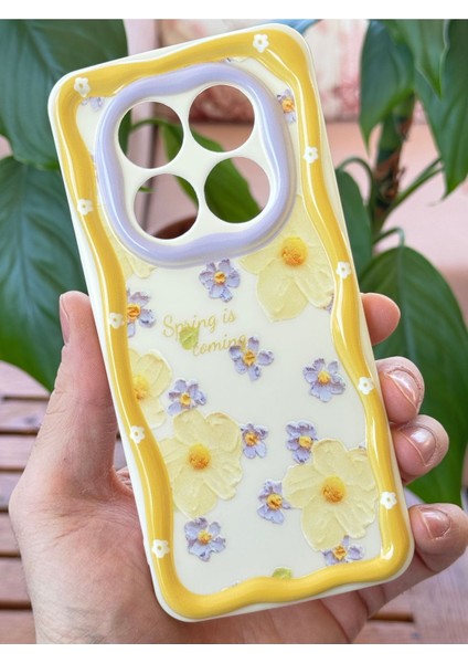Xiaomi Redmi Note 14 Pro 4g Kılıf Tasarımlı Desenli Kamera Korumalı Papatya Çiçek Renkli Silikon Kapak modelleri