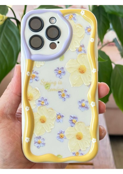 Apple iPhone 13 Pro Max Kılıf Tasarımlı Desenli Kamera Korumalı Papatya Çiçek Renkli Silikon Kapak fiyatları