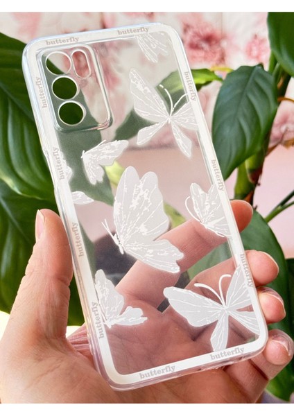 Oppo A16 Kılıf Şeffaf Kelebek Tasarımlı Desenli Kamera Korumalı Yumuşak Silikon Kapak fiyatları