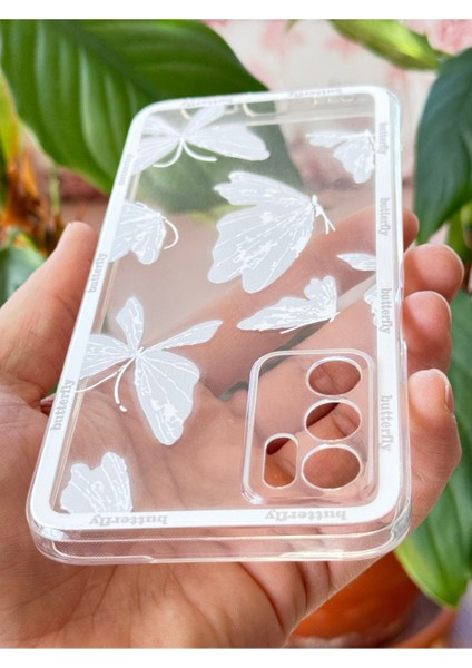 Oppo A16 Kılıf Şeffaf Kelebek Tasarımlı Desenli Kamera Korumalı Yumuşak Silikon Kapak modelleri