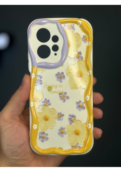 Xiaomi Redmi Note 12 4g Uyumlu Kılıf Tasarımlı Desenli Kamera Korumalı Papatya Çiçek Renkli Silikon Kapak