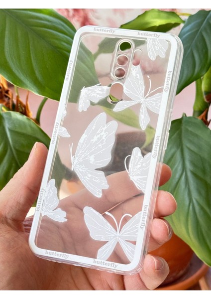 Oppo A5 - A9 2020 Kılıf Şeffaf Kelebek Tasarımlı Desenli Kamera Korumalı Yumuşak Silikon Kapak fırsatları