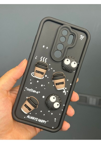 Xiaomi Redmi Note 8 Pro Kılıf Tasarımlı Desenli Kamera Korumalı Coffee Kurabiye Siyah Yumuşak Silikon Kapak modelleri