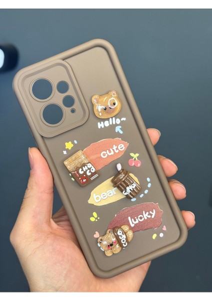 Xiaomi Redmi Note 12 4g Kılıf Tasarımlı Desenli Kamera Korumalı Ayıcık Kahve Renkli Yumuşak Silikon Kapak fiyatları