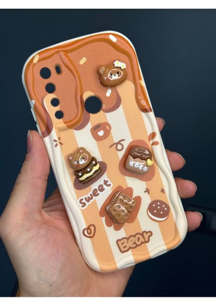 Xiaomi Redmi Note 8 Kılıf Tasarımlı Desenli Kamera Korumalı Ayıcık Bisküvi Renkli Cofffe Silikon Kapak fiyatları
