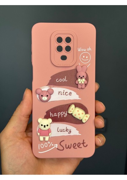 Xiaomi Redmi Note 9 Pro Uyumlu Kılıf Tasarımlı Desenli Kamera Korumalı Tavşan Pembe Yumuşak Silikon Kapak fiyatları