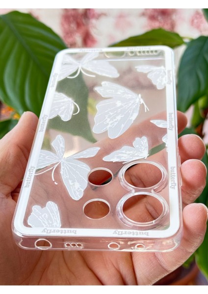 Xiaomi Redmi Note 13 4g Kılıf Tasarımlı Desenli Kamera Korumalı Şeffaf Kelebek Esnek Yumuşak Silikon Kapak