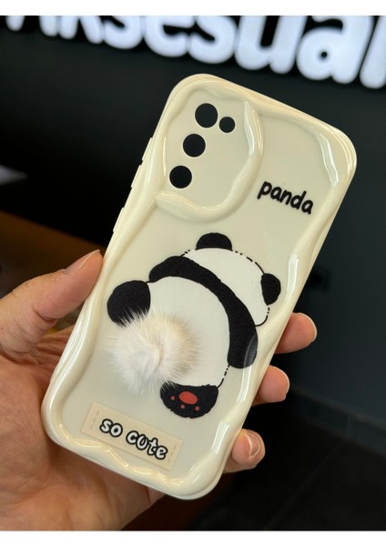 Samsung Galaxy S20 Fe Uyumlu Kılıf Tasarımlı Desenli Kamera Korumalı Panda Beyaz Püsküllü Silikon Kapak modelleri