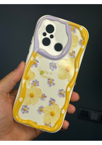 Xiaomi Redmi 12C Uyumlu Kılıf Tasarımlı Desenli Kamera Korumalı Papatya Çiçek Renkli Silikon Kapak modelleri