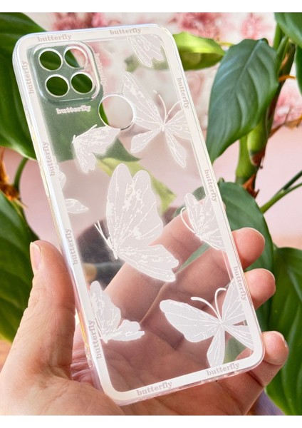 Oppo A15 - A15S Kılıf Şeffaf Kelebek Tasarımlı Desenli Kamera Korumalı Yumuşak Silikon Kapak fiyatları