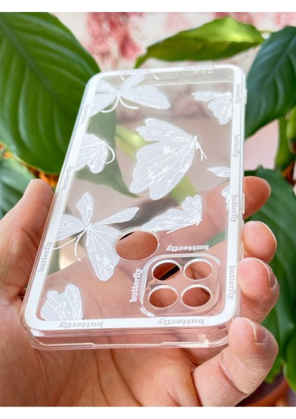 Oppo A15 - A15S Kılıf Şeffaf Kelebek Tasarımlı Desenli Kamera Korumalı Yumuşak Silikon Kapak fırsatları
