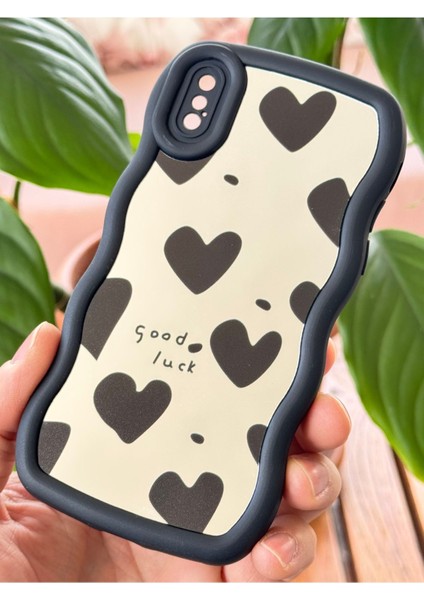 Apple iPhone x - Xs Kılıf Aynalı Kalp Desenli Yumuşak Kenarlı Kamera Korumalı Silikon Kapak indirimleri
