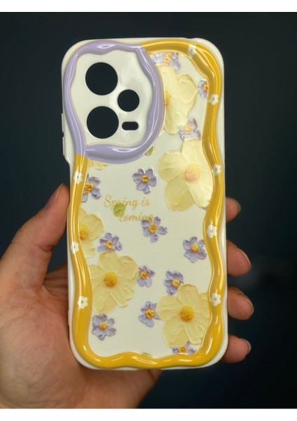 Xiaomi Redmi Note 12 Pro 5g Kılıf Tasarımlı Desenli Kamera Korumalı Papatya Çiçek Renkli Silikon Kapak fiyatları