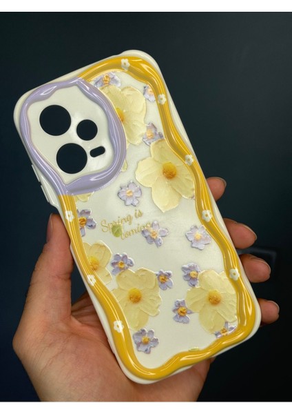 Xiaomi Redmi Note 12 Pro 5g Kılıf Tasarımlı Desenli Kamera Korumalı Papatya Çiçek Renkli Silikon Kapak modelleri