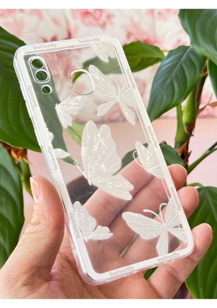 Samsung Galaxy A20/A30 Kılıf Şeffaf Kelebek Tasarımlı Desenli Kamera Korumalı Yumuşak Silikon Kapak modelleri