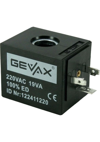 Gevax Valf Ventil Bobin 13.15MM - 12/24/110/220V Ac/dc