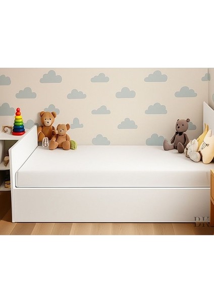 Beyaz Minimalist Tek Kişilik Karyola