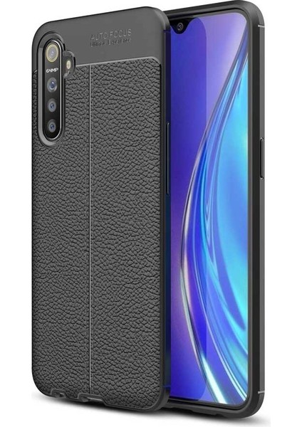 Realme 6 Deri Görünümlü Firo Silikon Kılıf