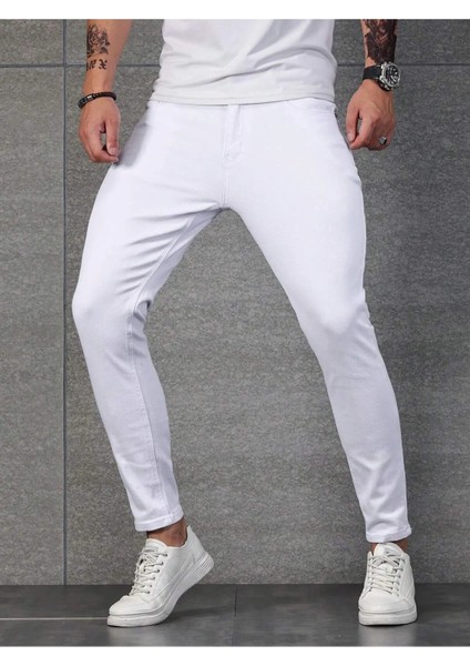 Erkek Casual Normal Bel Jean Kot Pantolon