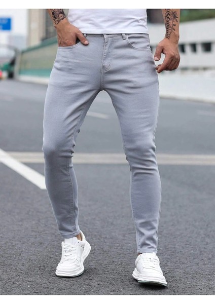 Erkek Casual Normal Bel Jean Kot Pantolon