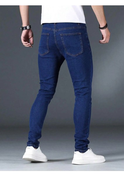 Erkek Casual Normal Bel Jean Kot Pantolon